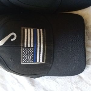Police  Blue Line USA Flag Black Baseball Cap Hat New